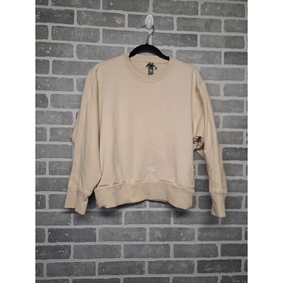 Stella McCartney BY Adidas Pullover Crewneck‎ Sweatshirt Cream  Size 2XS - Picture 3 of 12